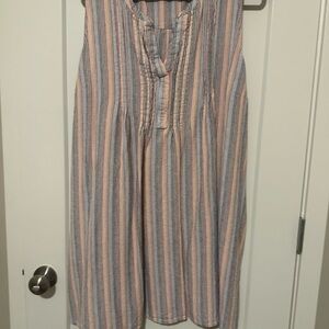Sonoma Striped Sleeveless Dress - Pink, Blue, Cream
